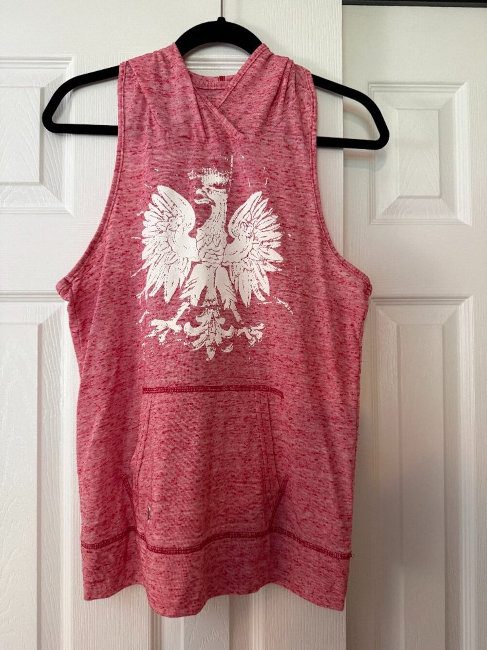 Holloway Polish Eagle Sleeveless Hoodie Women M Racerback